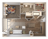 Skyline at Midtown A4-1 Floorplan Skyline at Midtown A4-1 Floorplan